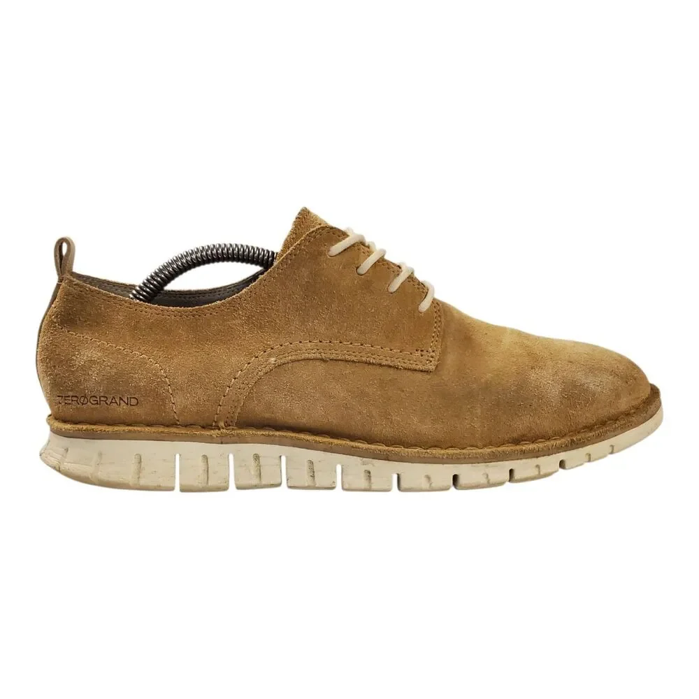 COLE HAAN Shoes ZERØGRAND LAZER Mens Size 10 Beige Suede Oxford Casual C31257